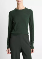 Cashmere Crew Neck Sweater - Forest by Vince — view 4