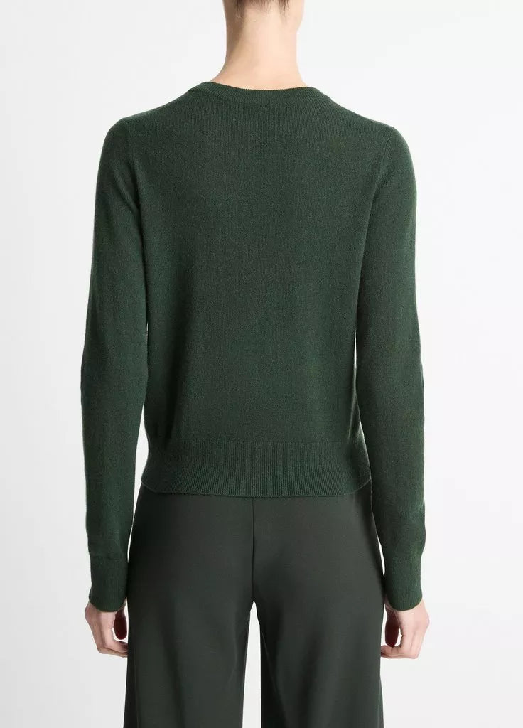 Cashmere Crew Neck Sweater - Forest by Vince — alternate view