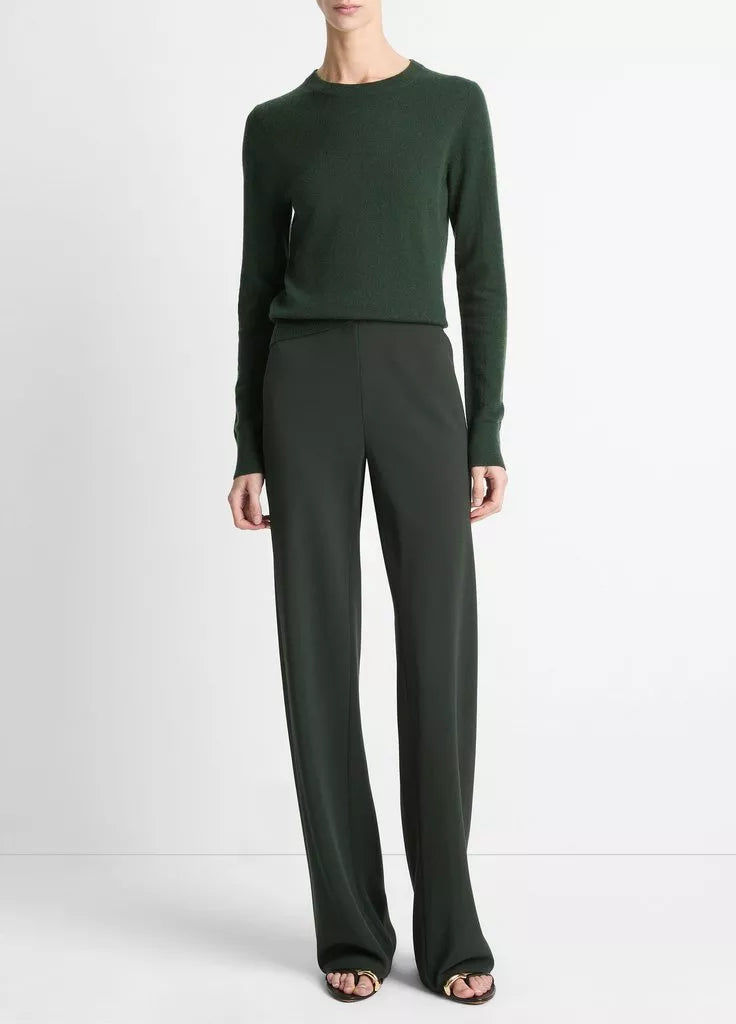 Cashmere Crew Neck Sweater - Forest by Vince — view 3