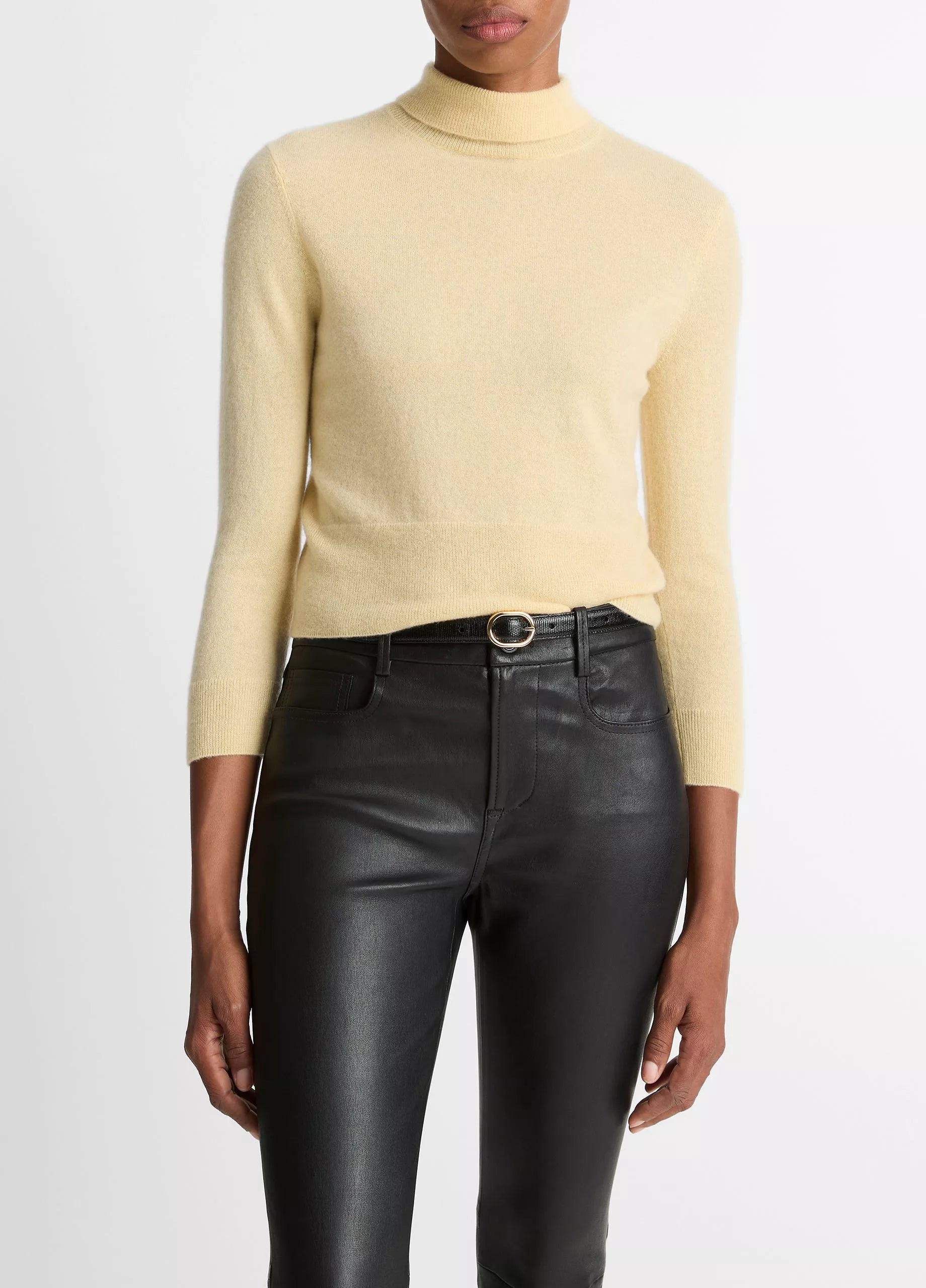 Cashmere-Silk Three-Quarter-Sleeve Mock-Neck Sweater - Palazzo by Vince | 25 South Boutiques