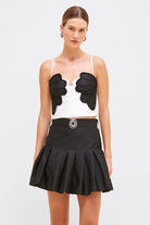 Taffeta Bloom Mini Skirt - Black by PatBo | 25 South Boutiques