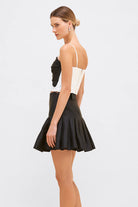 Taffeta Bloom Mini Skirt - Black by PatBo — alternate view