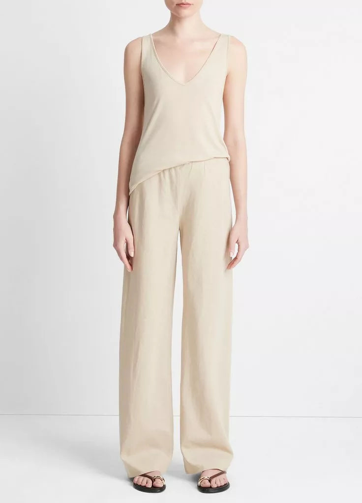 Cotton-Blend High-Waist Bias Pant - White Oak by Vince | 25 South Boutiques