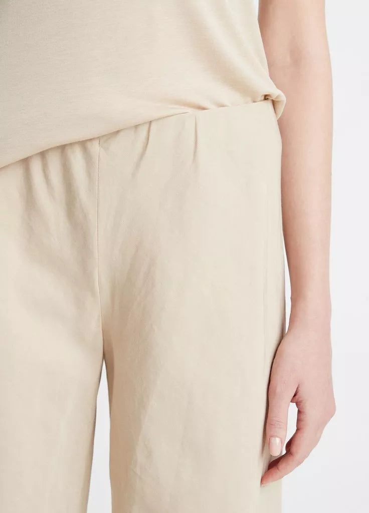 Cotton-Blend High-Waist Bias Pant - White Oak by Vince — alternate view