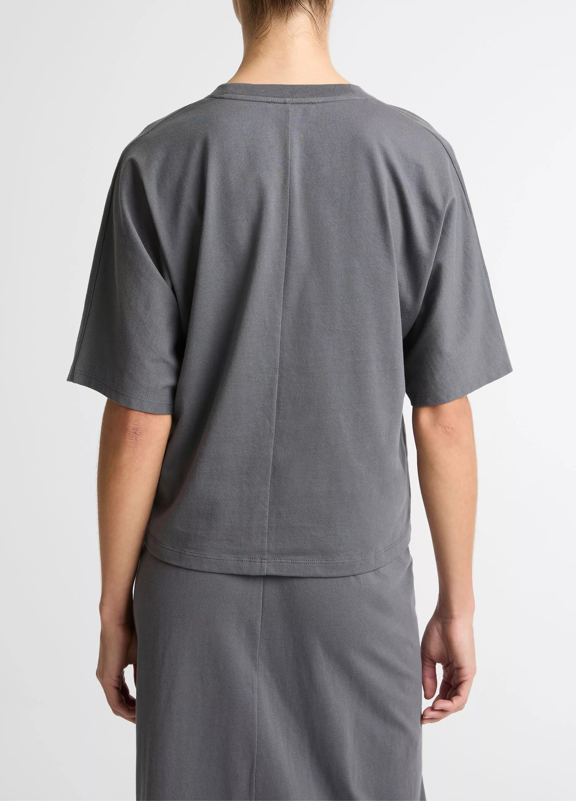 Cotton Dolman-Sleeve T-Shirt - Oceana by Vince — view 3