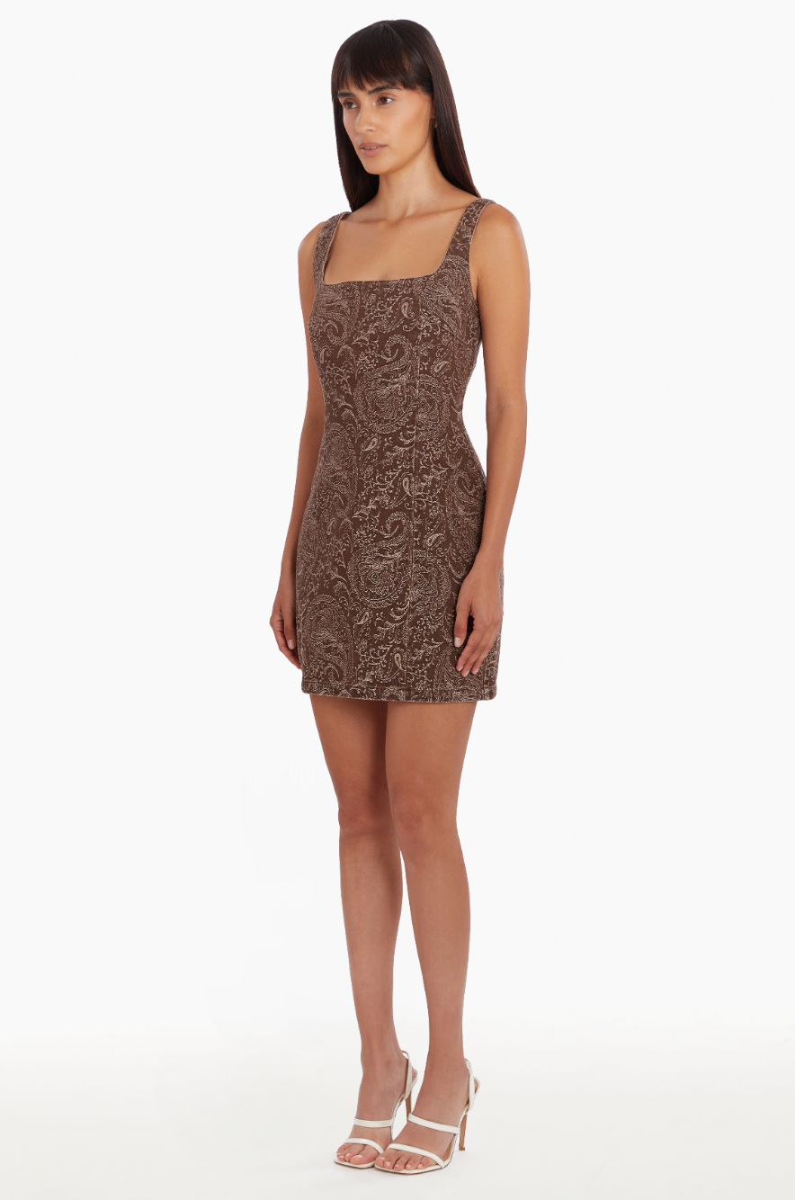 Augustine Dress - Brown Paisley by Amanda Uprichard — view 3