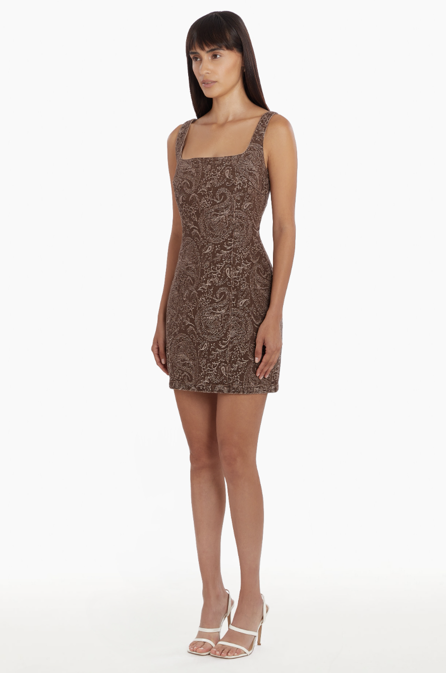 Augustine Dress - Brown Paisley by Amanda Uprichard — view 3