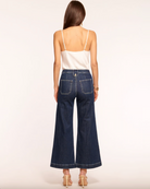 Cropped Theodora Wide Leg Jean - Dark Wash by Ramy Brook — view 4