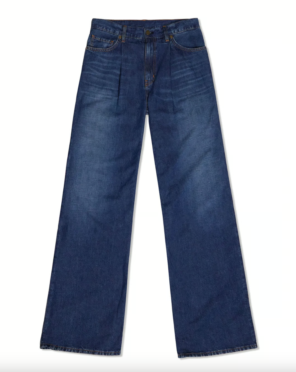 Kailani Pleated Low-Rise Jean - Medium Wash by Ramy Brook — view 4