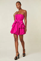 Gallant Strapless Mini Dress - Fuchsia by LoveShackFancy | 25 South Boutiques
