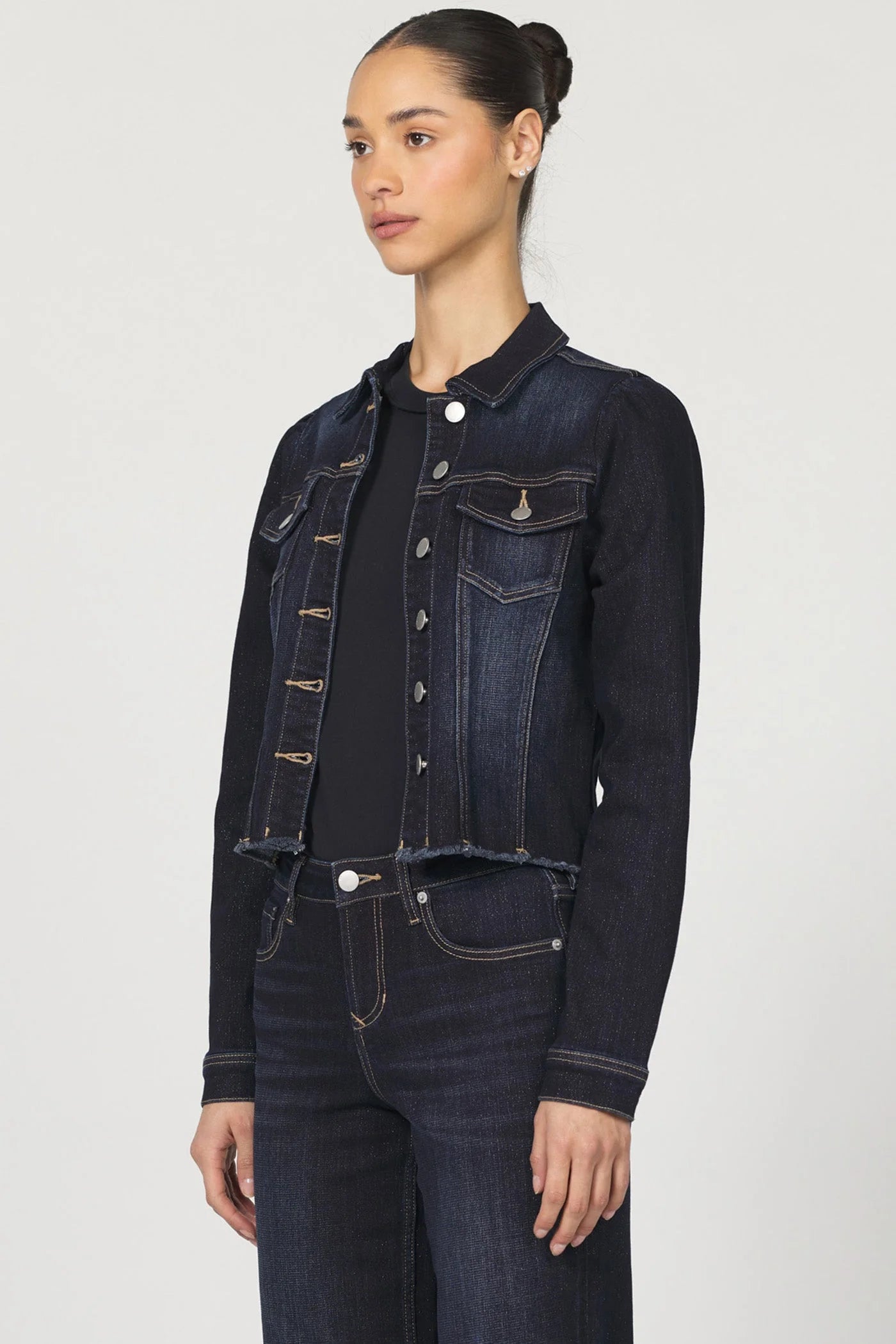 Roselyn Denim Jacket - Daring Indigo by Dear John — view 3