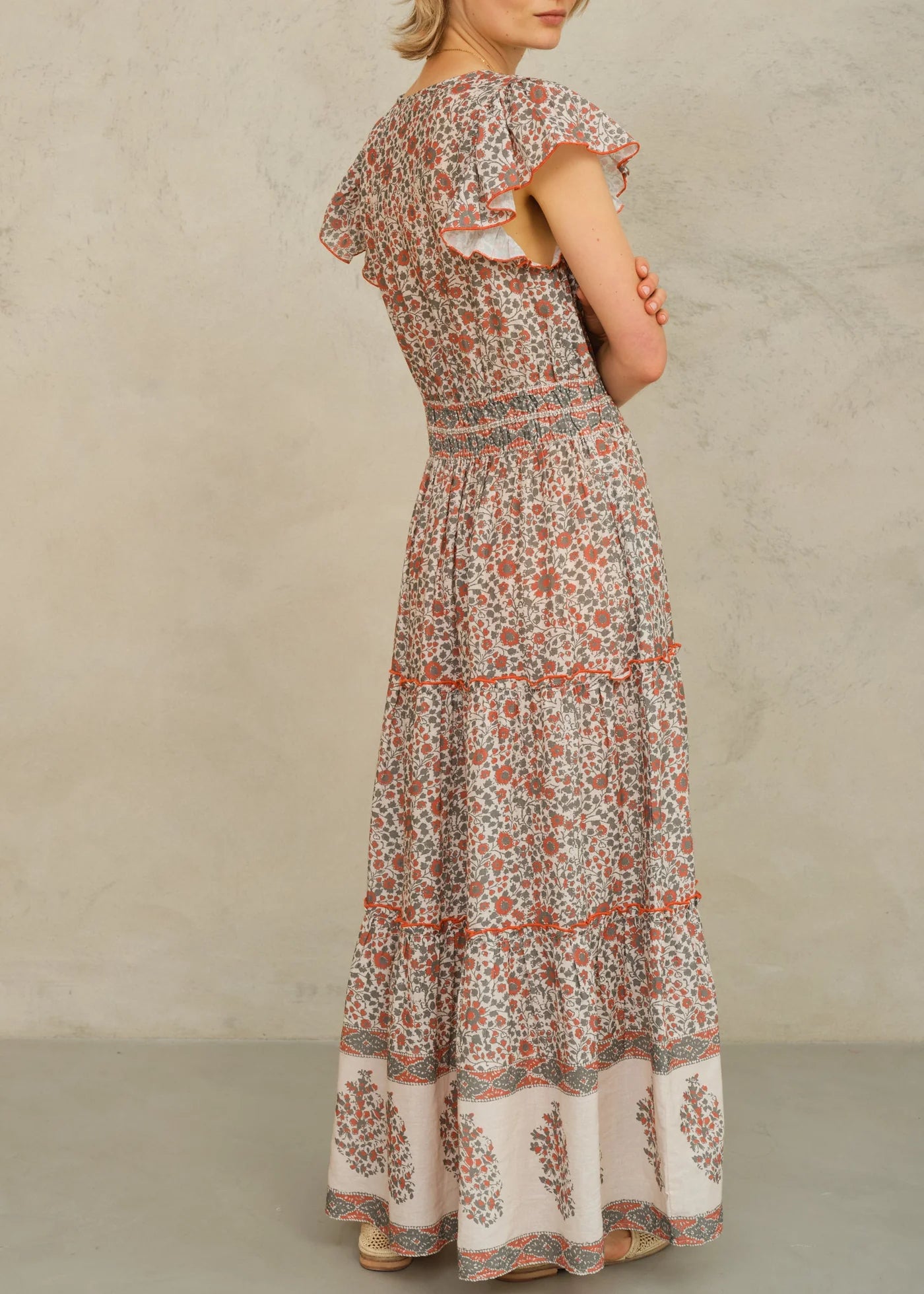 Della Maxi Dress - Rust Khaki by M.A.B.E — view 3