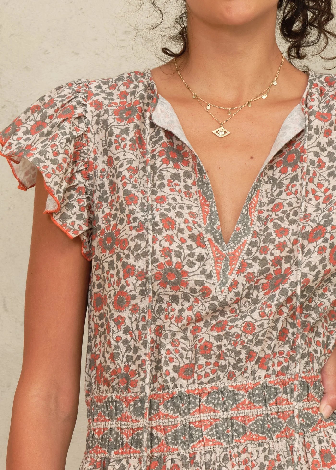 Della Maxi Dress - Rust Khaki by M.A.B.E — alternate view