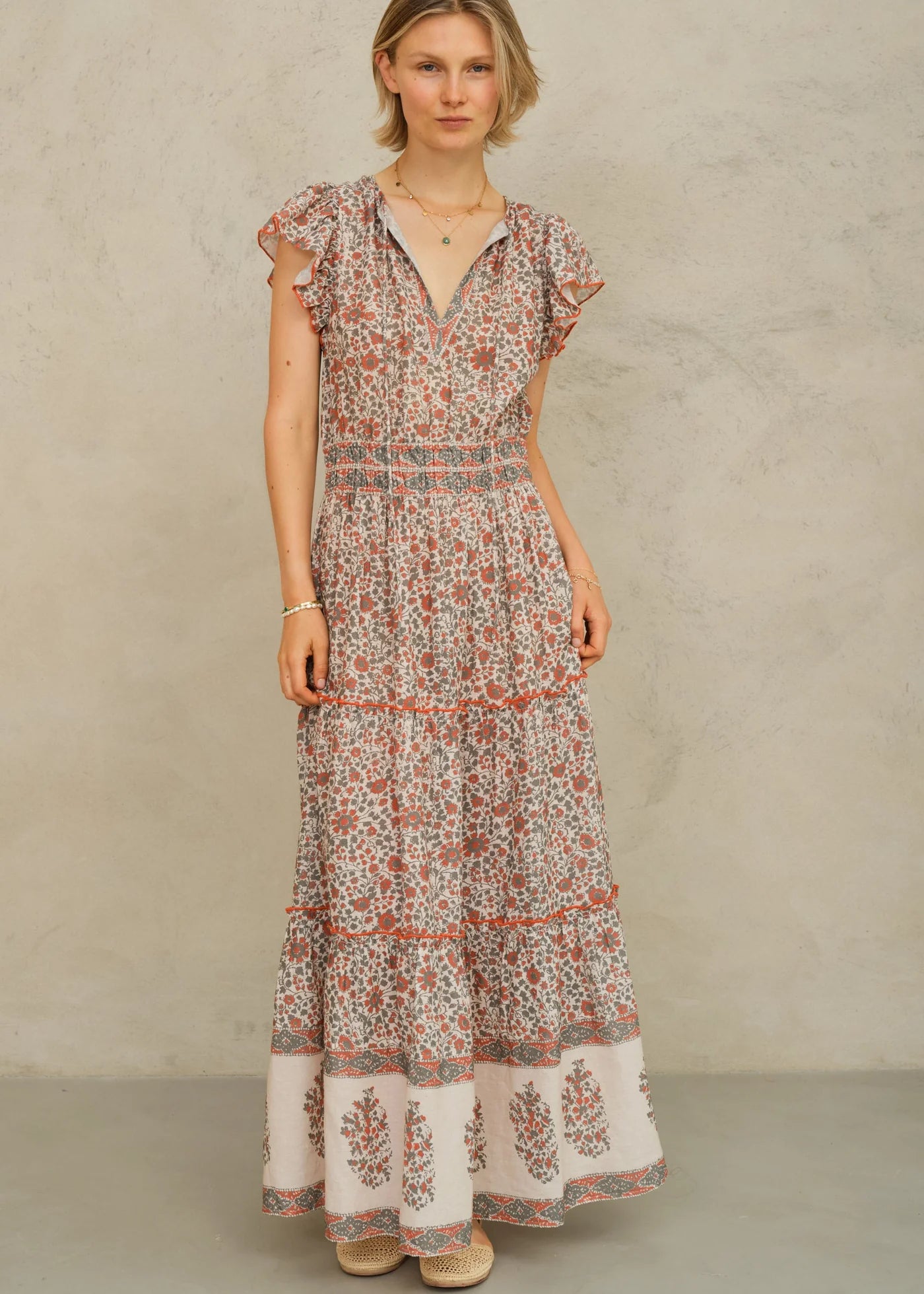 Della Maxi Dress - Rust Khaki by M.A.B.E | 25 South Boutiques