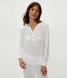 Kacey Peasant Top - White by Michael Stars | 25 South Boutiques