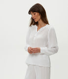 Kacey Peasant Top - White by Michael Stars — view 3