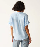 Bailey Gauze Button Down Shirt - Water by Michael Stars — alternate view