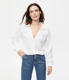 Toni Gauze Button Down - White by Michael Stars | 25 South Boutiques