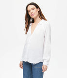 Toni Gauze Button Down - White by Michael Stars — alternate view