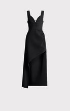 Draped Milano High Low Gown - Black by Herve Leger — view 5