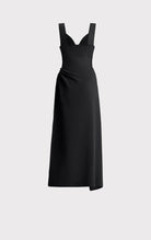 Draped Milano High Low Gown - Black by Herve Leger — view 6