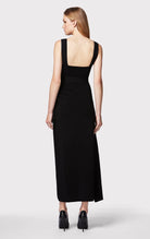 Draped Milano High Low Gown - Black by Herve Leger — alternate view