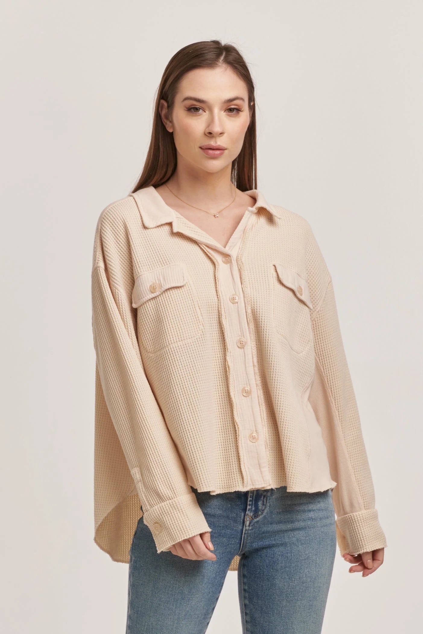 Foster Thermal Shirt Jacket - Cream by Dear John | 25 South Boutiques