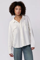 Foster Thermal Shirt Jacket - White by Dear John | 25 South Boutiques