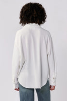 Foster Thermal Shirt Jacket - White by Dear John — view 3