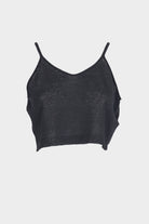 Linen Cotton Knit Top - Black by Isabel Benenato — view 7