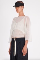 Cotton Boxy Sweater - White by Isabel Benenato — view 4