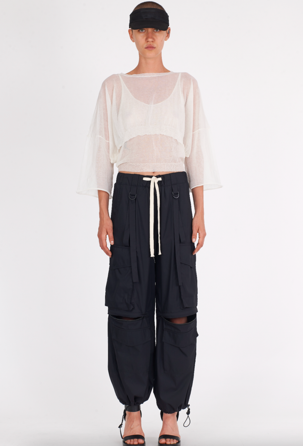 Cotton Boxy Sweater - White by Isabel Benenato — view 3
