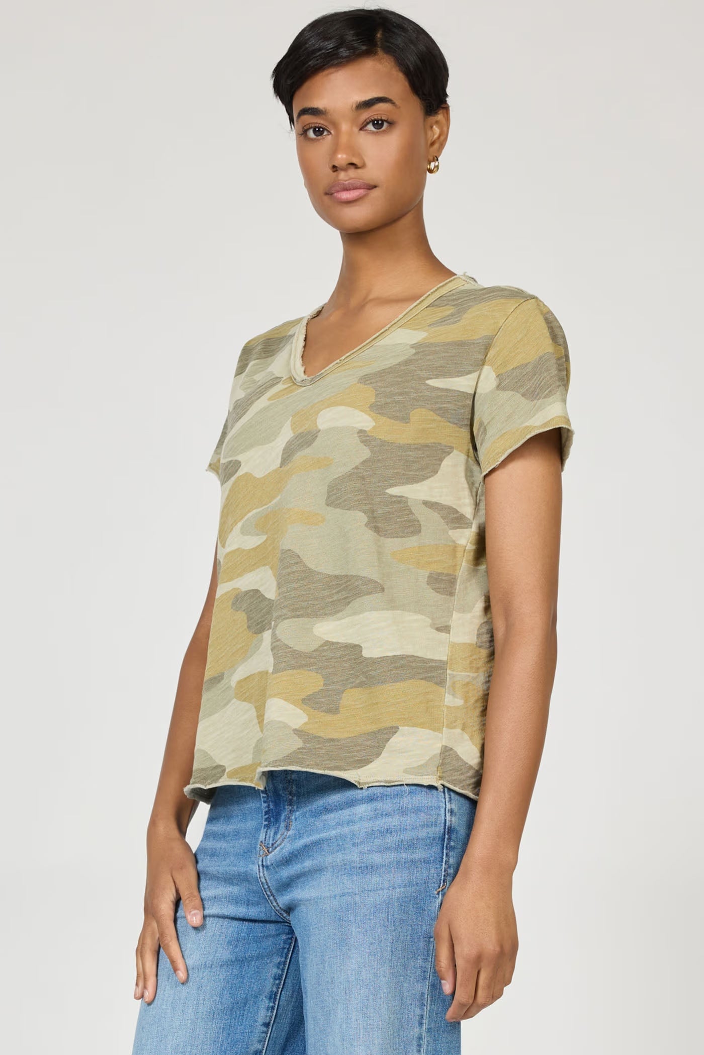 Vanya Short Sleeve Slub Tee - Riveria Camo by Dear John — alternate view