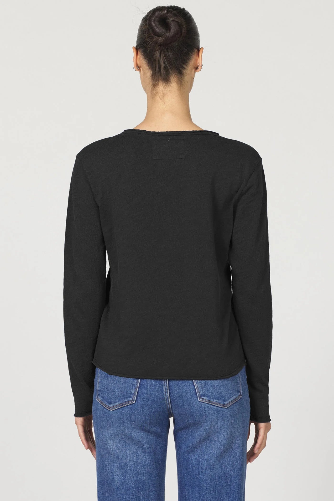 Vanya Long Sleeve Tee - Black by Dear John — view 4