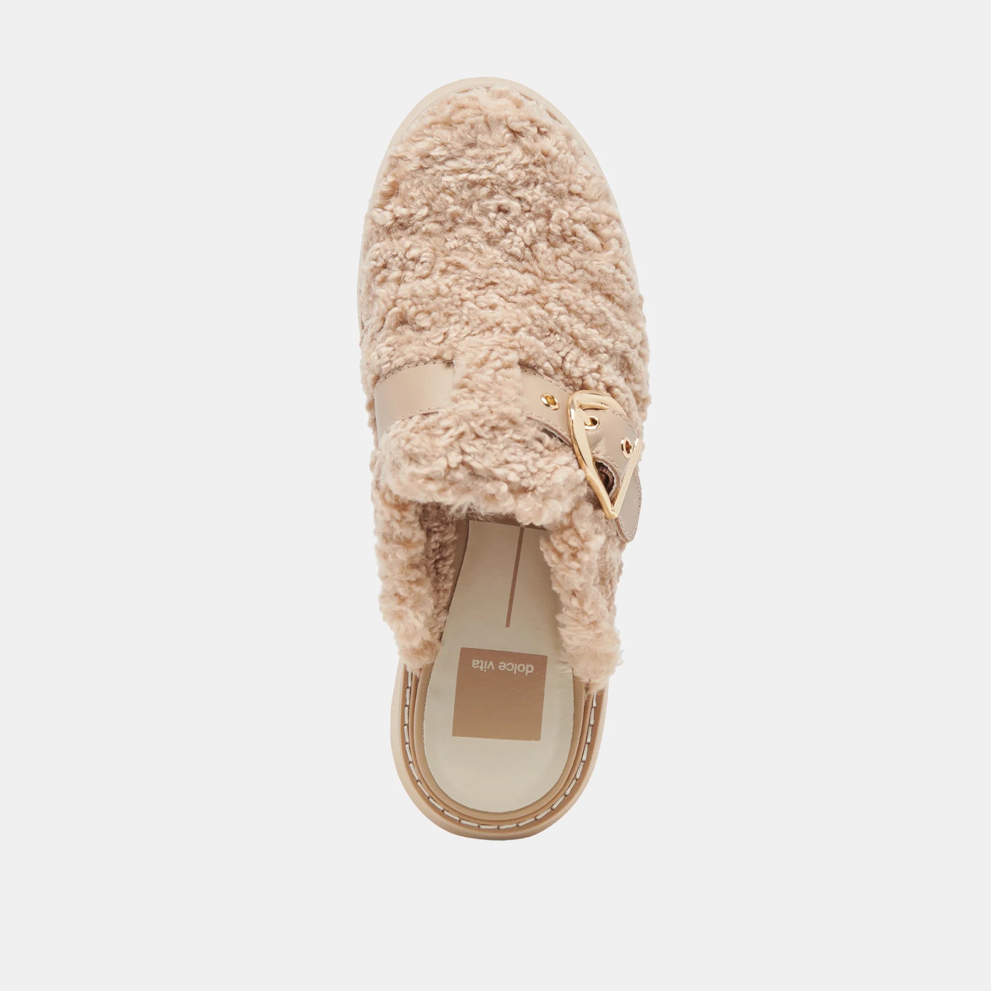 Lelani Plush Flats - Natural Plush by Dolce Vita — view 5