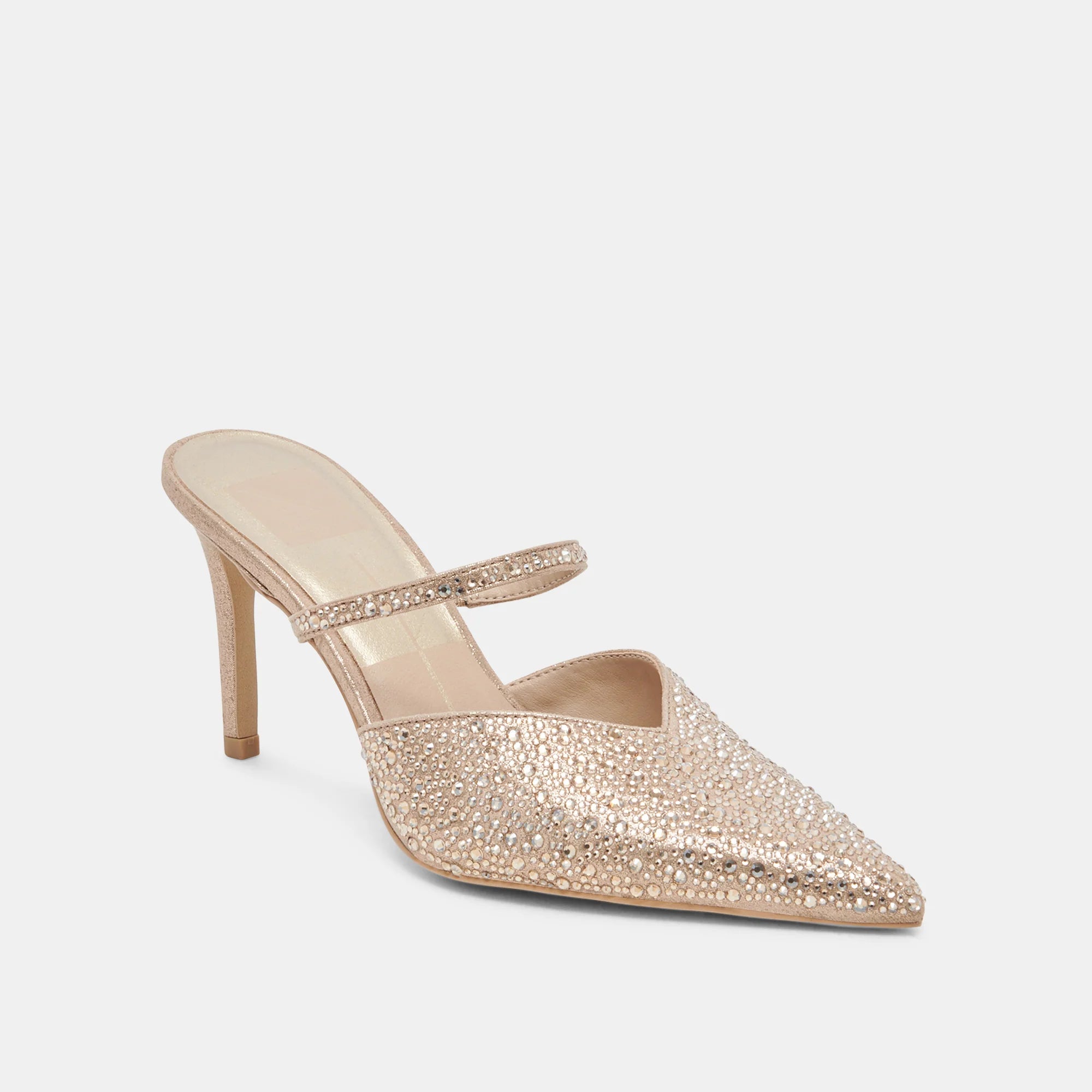 Kanika Crystal Heels - Light Gold Fabric by Dolce Vita — alternate view