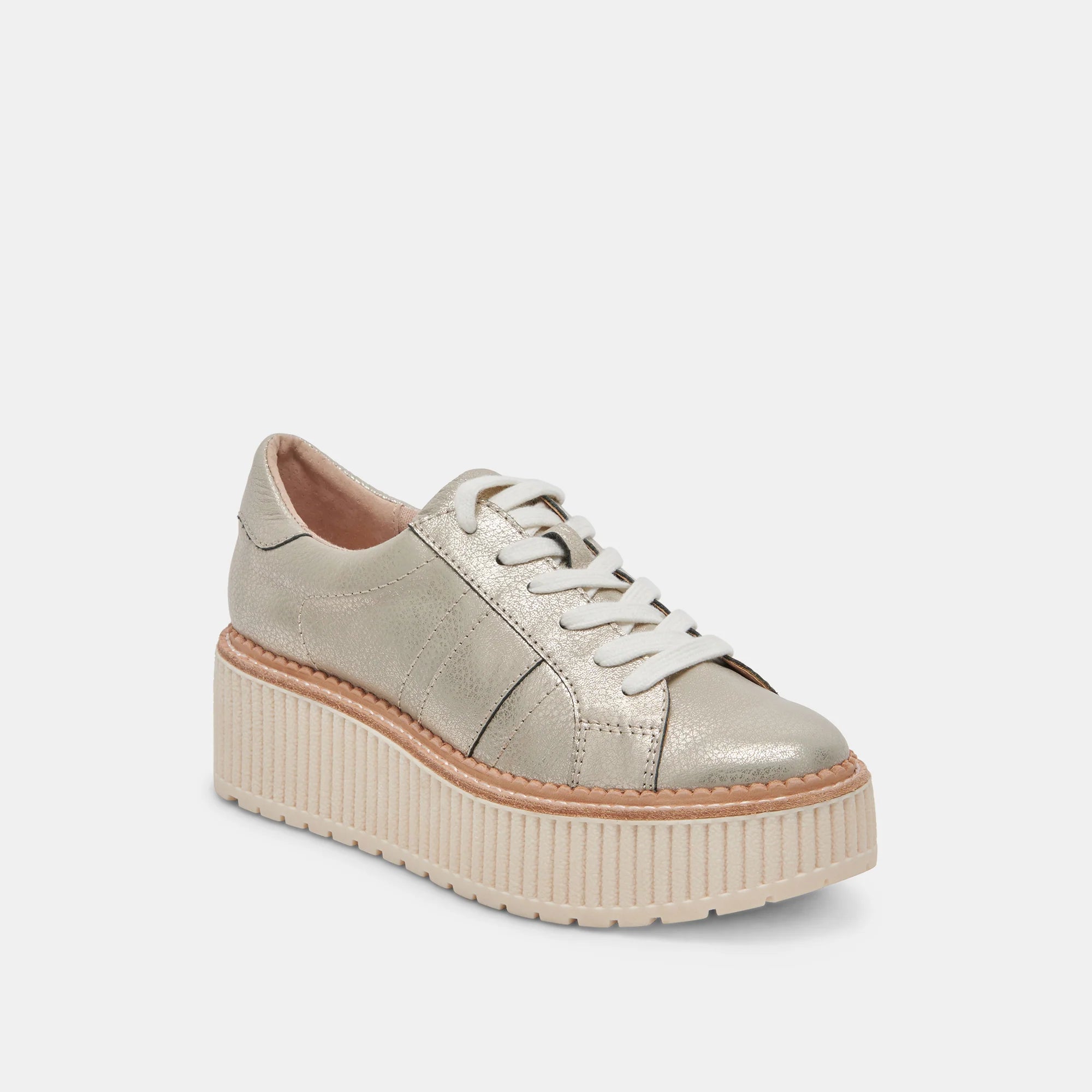 Tiger Sneakers - Light Gold Leather by Dolce Vita — alternate view