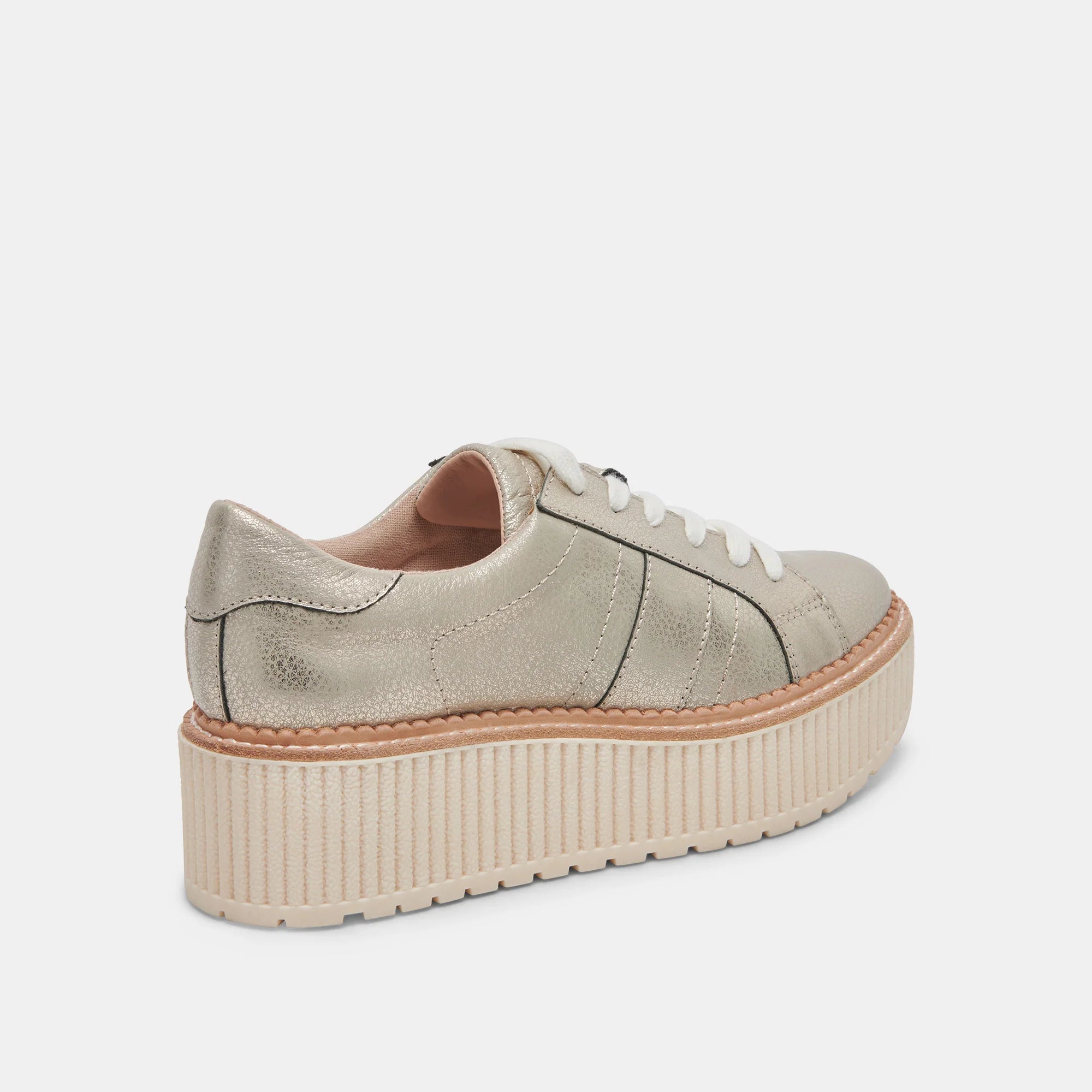 Tiger Sneakers - Light Gold Leather by Dolce Vita — view 4