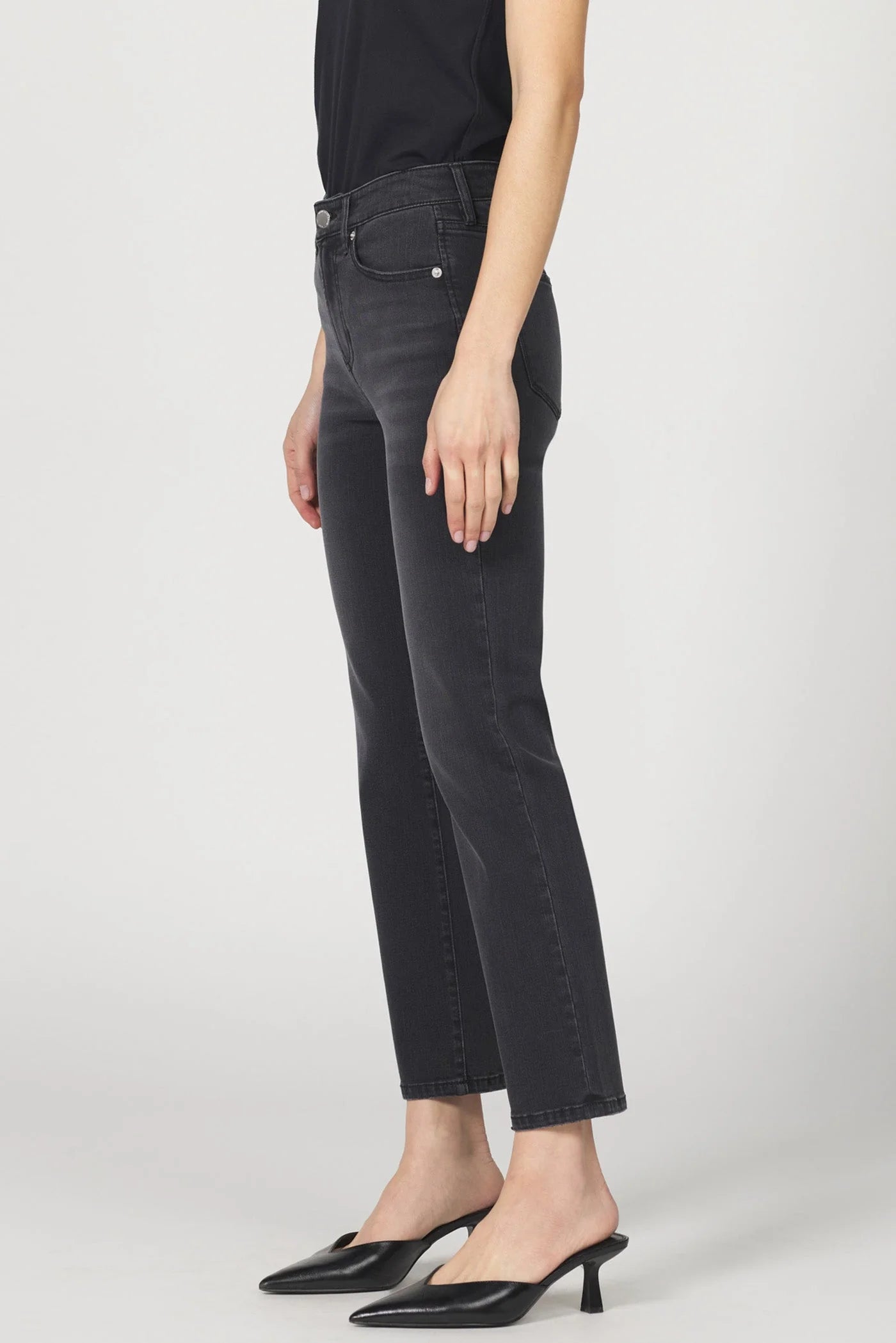 Anika Straight Leg Mid Rise - Jet Set by Dear John — view 3