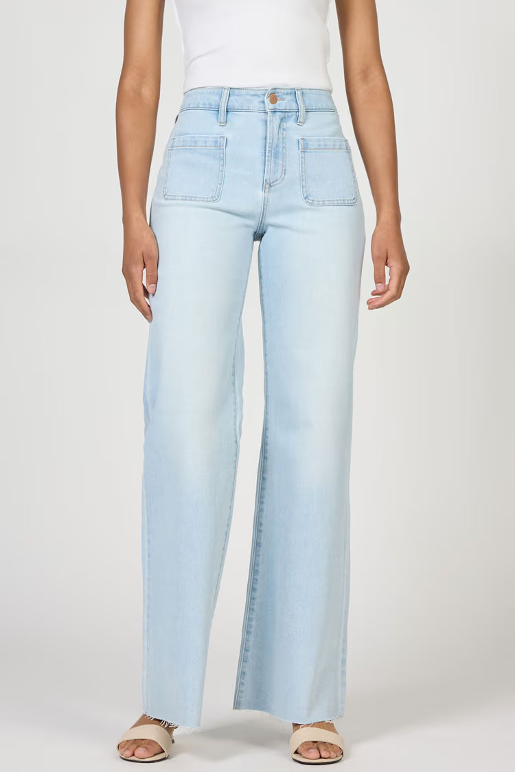 Micah Mid Rise Wide Leg Jean - Misty Cloud by Dear John — alternate view