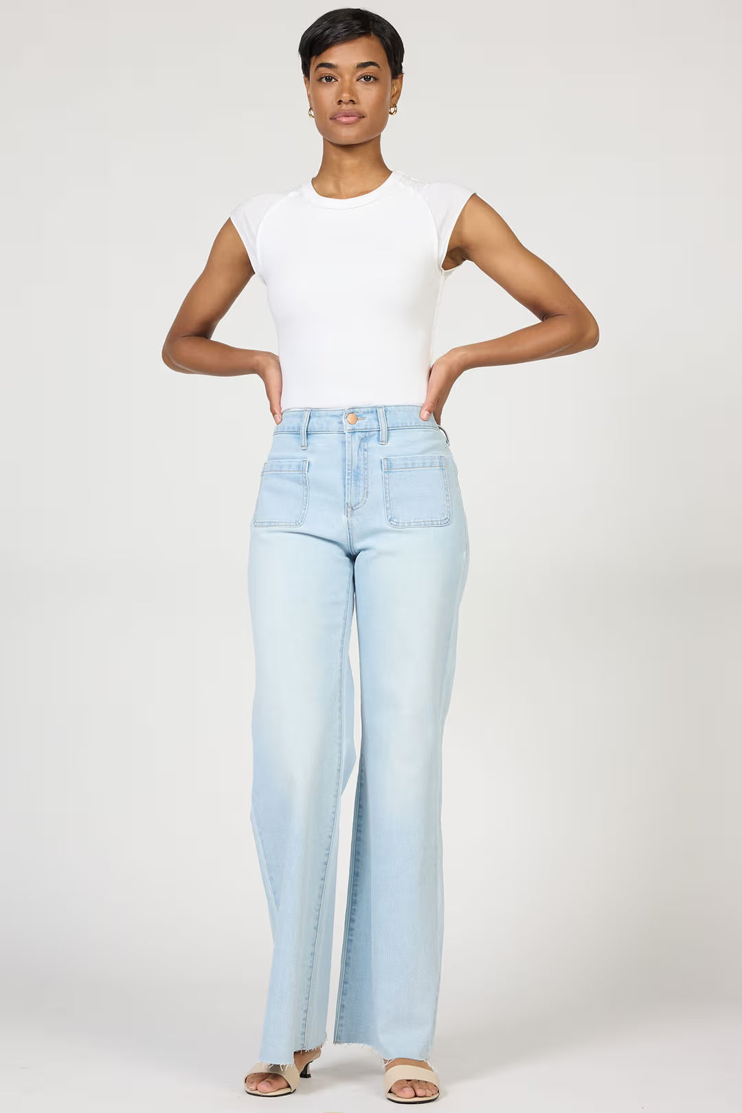 Micah Mid Rise Wide Leg Jean - Misty Cloud by Dear John | 25 South Boutiques