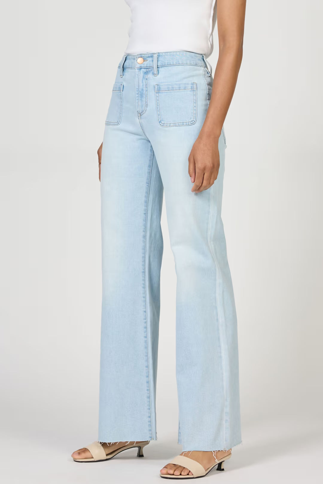Micah Mid Rise Wide Leg Jean - Misty Cloud by Dear John — view 3