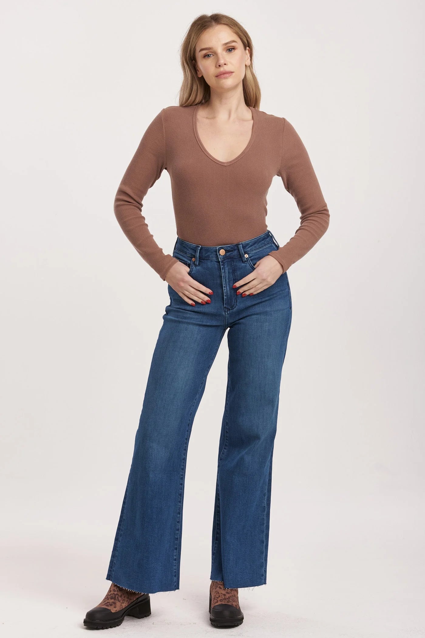 Fiona High Rise Wide Leg Jean - Violet Blue by Dear John | 25 South Boutiques