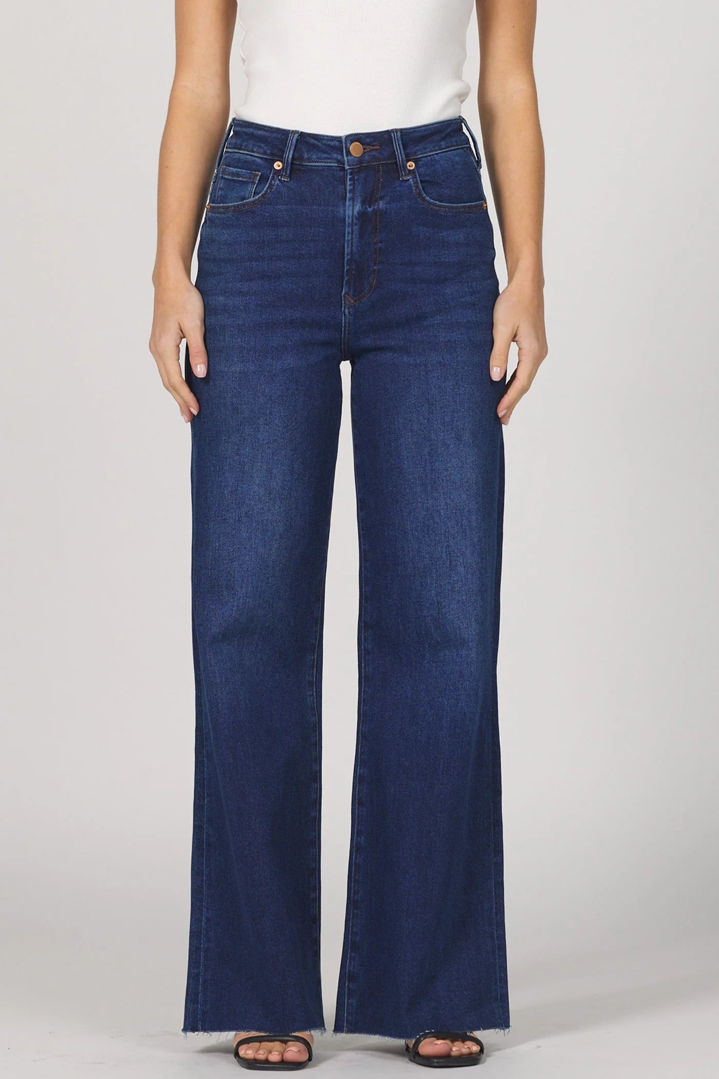 Fiona Wide Leg High Rise Jean - Dark Knight by Dear John — alternate view