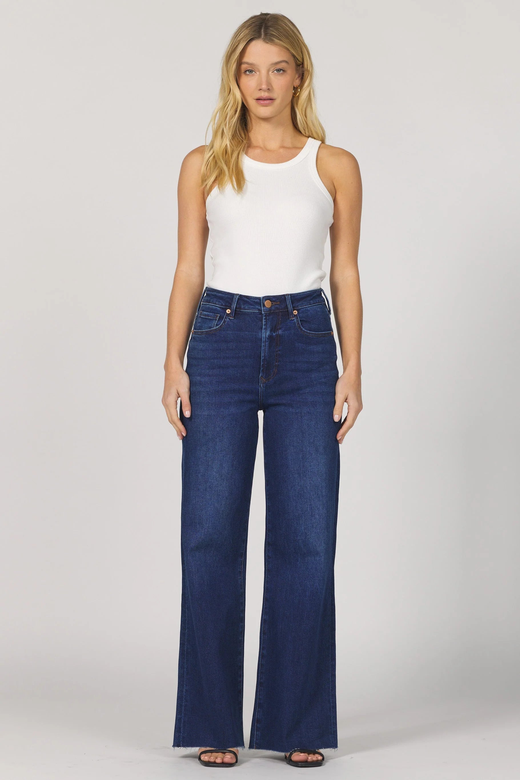 Fiona Wide Leg High Rise Jean - Dark Knight by Dear John | 25 South Boutiques