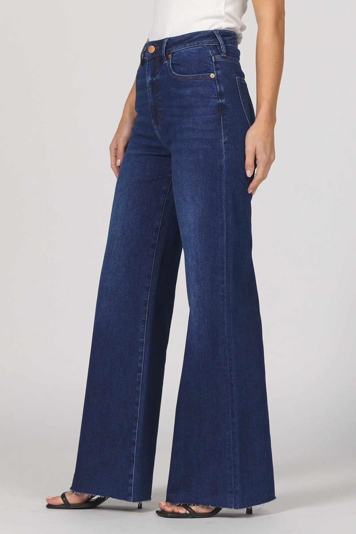 Fiona Wide Leg High Rise Jean - Dark Knight by Dear John — view 3