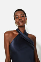 Satin Pandora Dress - Midnight by Galvan London — view 4