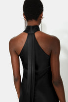 Satin Pandora Dress - Black by Galvan London — view 4