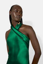 Cropped Pandora Dress - Emerald by Galvan London — alternate view
