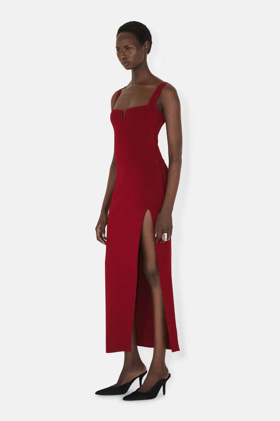 Freya Dress - Rouge Piaf by Galvan London — view 3